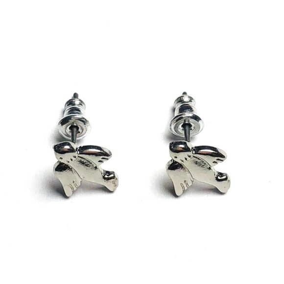 New! Silver Flying Bird Stud Earrings - Picture 7 of 9